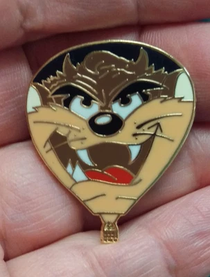 Collectible Tasmanian Devil Hot Air Balloon Pin Looney Tunes Taz balloon Pinback - Image 1 of 4