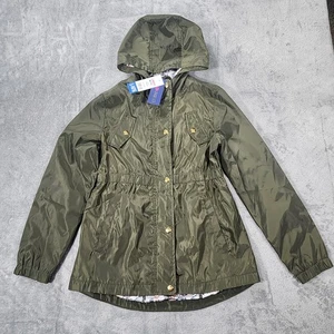 Limited Too Jacket Girls Large 14/16 Hooded Raincoat New Army Polyester - Picture 1 of 11