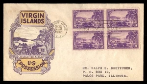 Mayfairstamps US FDC 1937 Virgin Islands Charlotte Amalie Cachet First Day Cover - Picture 1 of 2