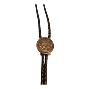 Rate Vintage Native American Hopi Sterling Silver Bolo Tie - Picture 1 of 5
