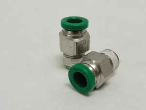 192132 New-No Box; Parker W68PLP-4-2 Lot-2 Brass Connectors; 1/4" PTC x 1/8MNPT - Picture 1 of 4
