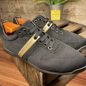 Hugo Boss Maze Knit Low Luxus Designer Schwarz Freizeit Sneaker Kaum Getragen - UK9 - Bild 1 von 11