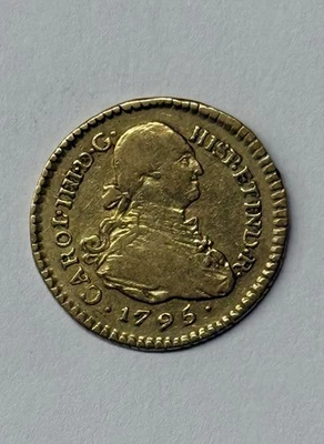 1795 M 殖民西班牙卡洛斯三世金双龙1埃斯库多 — 第 1/2 张图片