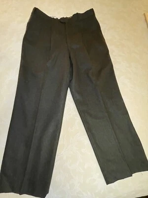 Bill Blass Pants Mens 34 Gray Wool Cashmere Slacks Khakis Soft Black Label 34x28 - Image 1 of 4
