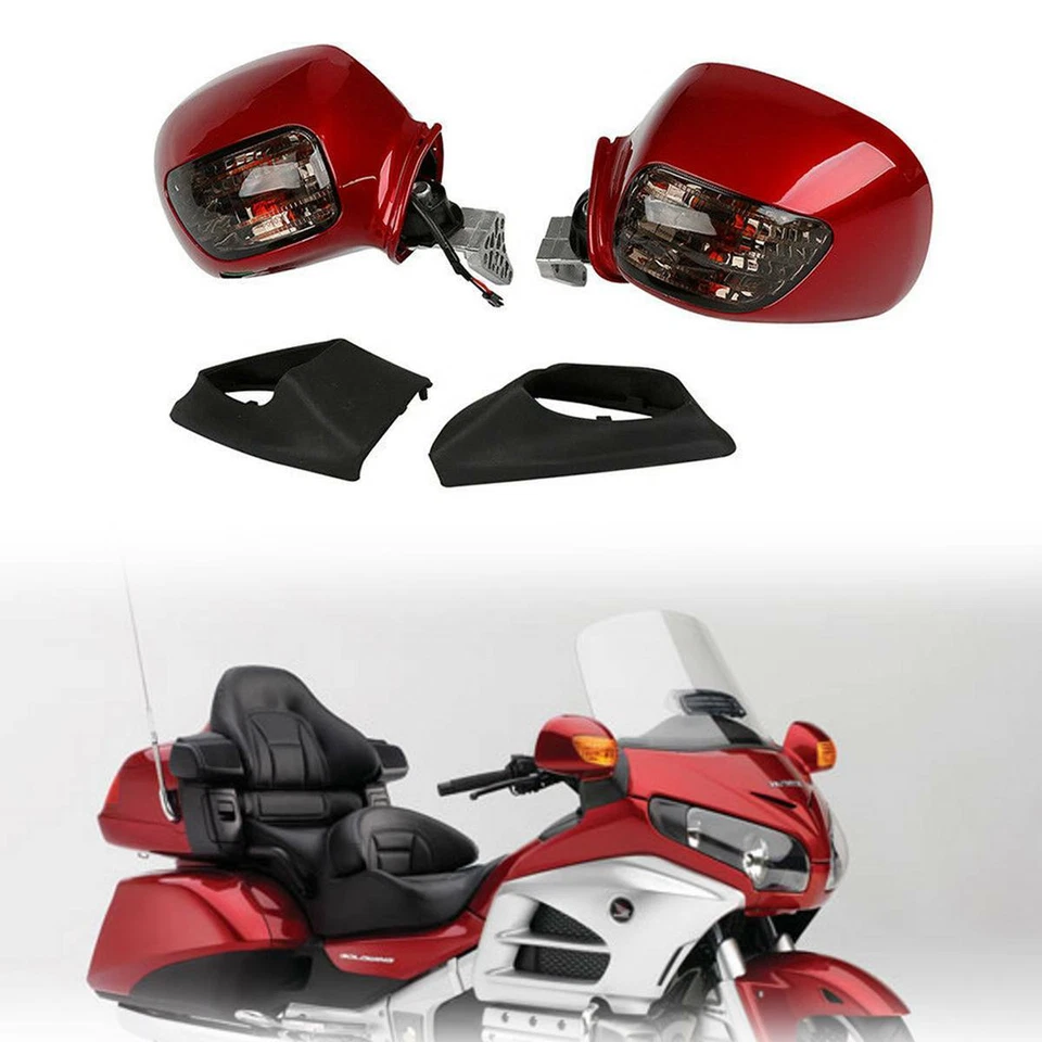 Lente de señal de humo del espejo retrovisor apta para Honda Goldwing 1800 GL1800 2001-2017 Foto 1 de 4