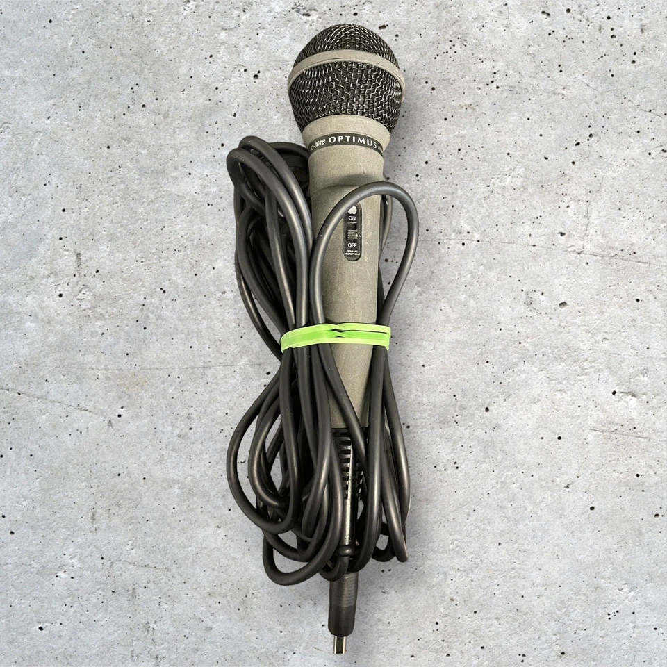 Optimus Unidirectional Dynamic Microphone Model 33-3018, 500 OHMs. TESTED - Image 1 of 1