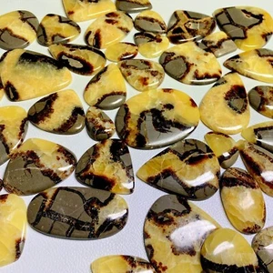Natural Septarian Jasper Loose Handcrafted Cabochon Gemstone For Earrings Supply - Picture 1 of 3