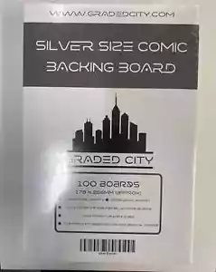 100 X SILVER BOARDS GRADED CITY COMICS - Picture 1 of 1