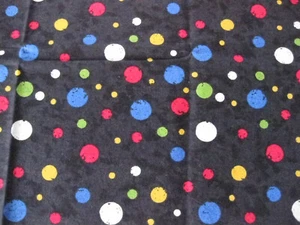 Benartex Fabric Grammie & Mimis Baby Geniuses Speak up Bright Dots on Black RARE - Picture 1 of 5