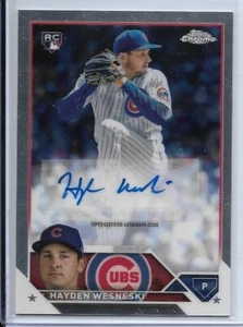 2023 TOPPS CHROME ROOKIE HAYDEN WESNESKI AUTOGRAPH AUTO CHICAGO CUBS - Picture 1 of 6