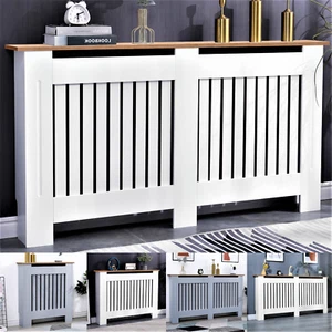 Modern Radiator Cover Small Large Wall Cabinet MDF Slats Wood Grill Furniture - Picture 1 of 88