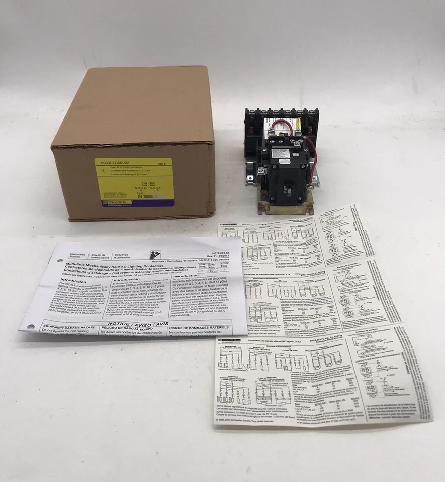 Square D 8903LXO60V02 6 Pole 30 Amp Lighting Contactor
