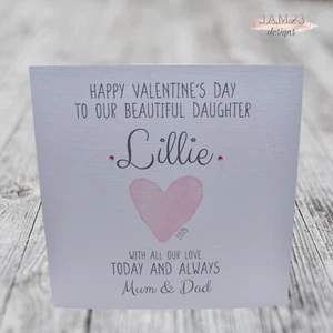 Personalised Valentine's Day Card for Daughter, Granddaughter - Picture 1 of 8