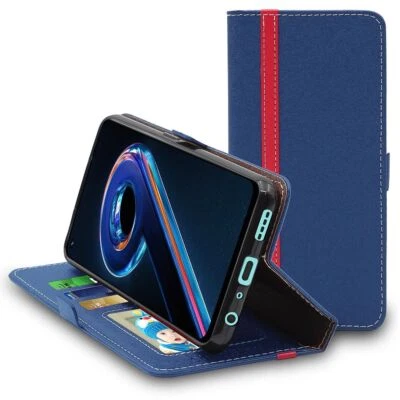 EBESTSTAR Coque Realme 9 Pro 5G Etui Portefeuille Housse PU Cuir Porte-Cartes, Bleu Foncé