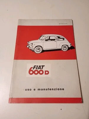 Fiat 600 D Libretto Uso E Manutenzione - Imagem 1 de 4