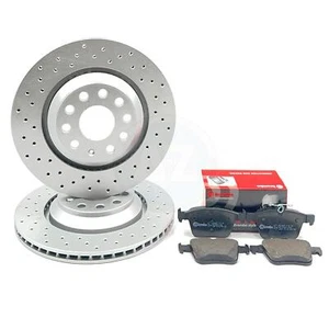 Para VW Golf 2.0 Gti MK7 2012 - Perforados Discos de Freno Trasero Brembo 310mm - Imagen 1 de 10