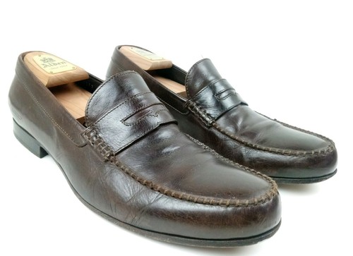 Mocassini uomo DSQUARED2 marroni penny MADE IN ITALY taglia 45 euro 11 5 12US rari