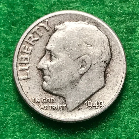 1949 - D   ROOSEVELT DIME Cover