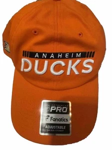 Men's Fanatics Anaheim Ducks Authentic Pro Rink Adjustable Hat Orange NHL - Picture 1 of 12