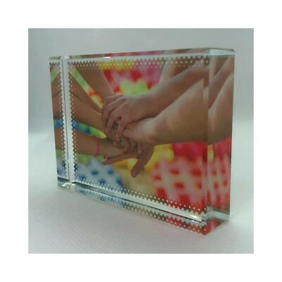 THINGSTHATDO Personalised Photo Crystal Glass Block - Your Picture Custom Printed
