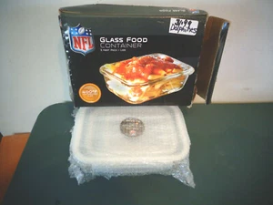 DUCK HOUSE NFL MIAMI DOLPHINS GLASS FOOD CONTAINERS W/LIDS NESTING SET OF 3 NOS - Picture 1 of 4