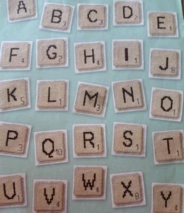Scrabble Style, ABC, Kreuzstichkarte - Bild 1 von 8