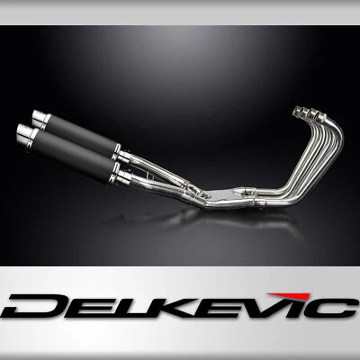 Silenciadores redondos de carbono Yamaha FJ1100 1984-1985 escape completo 4-2 350 mm Foto 1 de 4