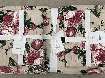 Edredón Pottery Barn Adelise Floral Algodón/Lino King/Cal.King + (2) Euro Shams Foto 1 de 4