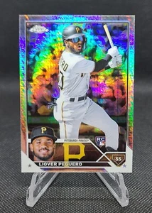 2023 Topps Chrom Liover Peguero HYPER REFRACTOR RC - Pittsburgh Pirates - Bild 1 von 2