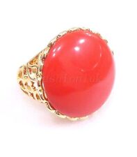 Red Agate Costume Rings