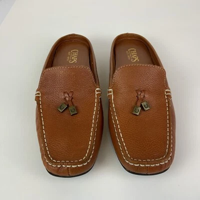 Zapatos planos Chaps Arrington de cuero superior para mujer sin cordones 10B marrón Foto 1 de 4