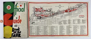 1933 Official Guide to the 1933 Chicago Worlds Fair with Loose Map Art Deco Arch - Picture 1 of 17
