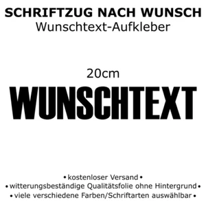 Autoaufkleber SCHRIFTZUG NACH WUNSCH Wunschtextaufkleber Frontscheibe 20cm - Bild 1 von 6