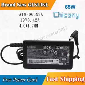 A18-065N3A Brand New Genuine Chicony 19v3.42a Power AC Adapter A065R191P Charger - Picture 1 of 4