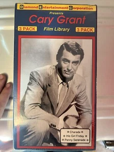 Cary Grant VHS, Charade, His Girl Friday, Penny Serenade Brand New Sealed 3 Pack - Picture 1 of 4