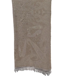 Yak/Sheep Boiled Wool Blend|Banket/Throw|Handcrafted|India|Taupe & Gray - Picture 1 of 7