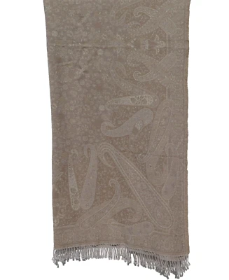 Mistura de lã cozida para iaque/ovelha|Banquete/lance|Feito à mão|Índia|Taupe e cinza - Imagem 1 de 4