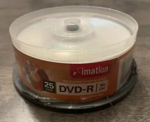 NEW Imation Recordable DVD DVD-R 25-Pack 4.7GB 16x 2 Hrs - Picture 1 of 7