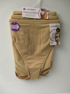 Jockey French cut smooth effects panties 3 pair size 7/L beige style 1740