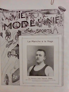 1910 Manche Traversee Detroit Nage Auguste Maas Belge 1 Ancien Journal - Picture 1 of 1