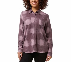 32 Degrees Ladies' Cozy Knit Button-Up Shirt - Picture 1 of 6