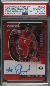 ANTHONY EDWARDS RC 2020 Prizm Draft RED PRIZM DP 84/199 PSA 10 | Auto 9 #PAAE🏀 - Picture 1 of 1