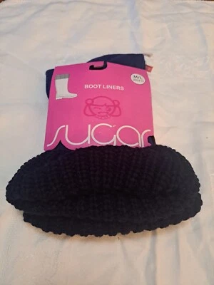 NEW Sugar Black/Navy Fleece Boot Liners Size M/L (8-10) - Image 1 of 4