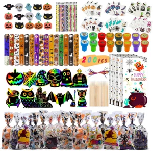200 PCS Halloween Party Favors for Kids Assorted Halloween Goodie Bag Fillers - Picture 1 of 7