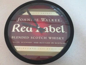 Johnnie Walker Clock Round Face 25Cms Wall Clock Excellent Condition - Picture 1 of 3