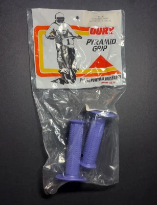 NOS Vintage Purple OURY Classic BMX Pyramid Motorcycle Grips Colorado, USA - Image 1 of 2