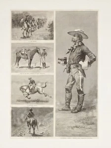 Lieutenant Johnson and the Tenth United States Cavalry in Arizona  by Remington - Picture 1 of 3