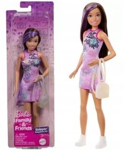 MUÑECA BARBIE FAMILY & FRIENDS PATRÓN en vestido morado JBF41 Mattel - Imagen 1 de 6