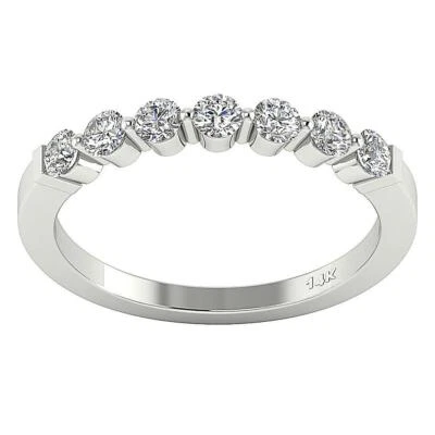 Anniversary Ring SI1 G 0.75 Carat Round Cut Diamond 14K White Yellow Rose Gold - Image 1 of 4