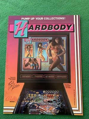 original 1987 ad 11- 8.5'' Hardbody Pinball Rachel MacLeish ARCADE  GAME FLYER - Image 1 of 4